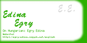 edina egry business card